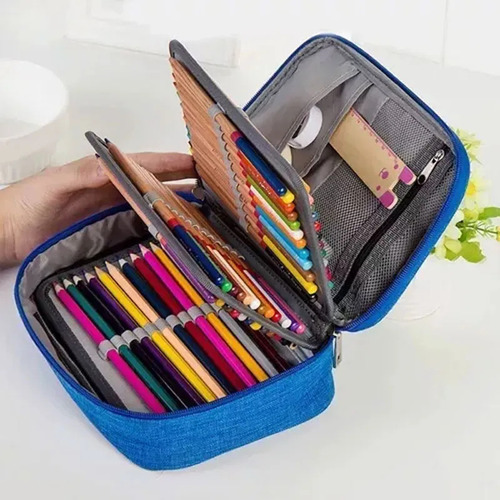 O Estuche Grande Para Lápices, Espacio Para Libros Y 72