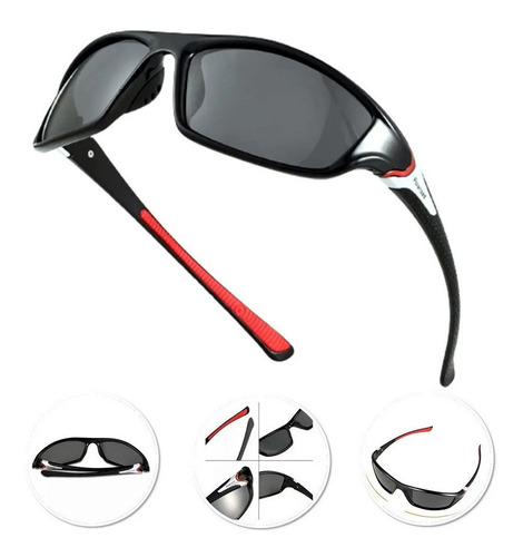 Óculos De Sol Esportivo Lentes Polarizadas Uv400 Pesca Vídeo