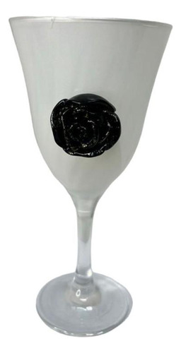 Taça Pérola Lirio Rosa Negra Super Luxo 330 Ml -vidro
