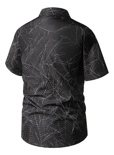 Blusa Masculina Casual Com Gola De Alta Qualidade, Moda P
