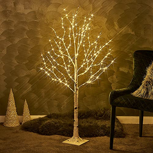 Árbol De Abedul Led De 4 Pies 200 Luces De Hadas Cáli...