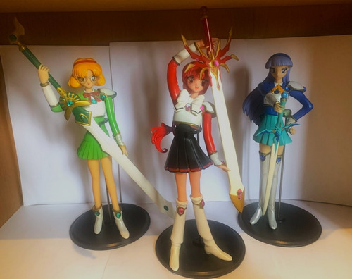 Set Hikaru, Fuu Y Umi Mkr Rayearth Guerreras Tsukuda 1:5 Pvc (Usado)