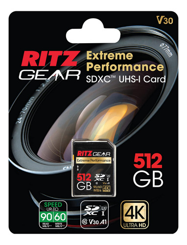 Ritz Gear Tarjeta Sdxc 512 Gb 90 60 Mb/s U3 A1 C10 V30 Mmg