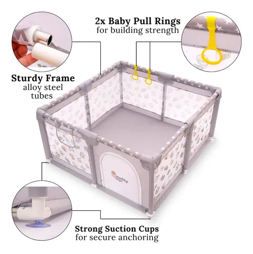 Playpen Nutty Toys Premium Para Bebés Y Niños Pequeños, Segu