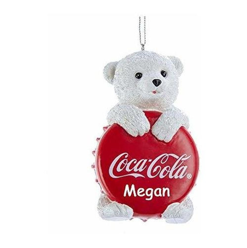 Coca-cola Polar Bear Cub Con Ornament De La Cf5c0