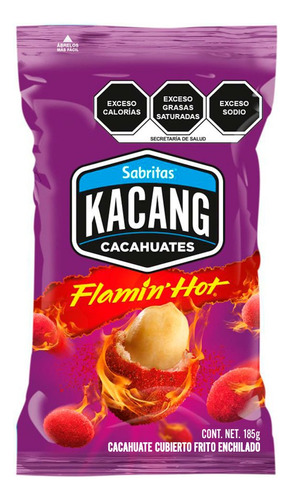 4 Pack Cacahuates Flaming Hot Kacang 185gr