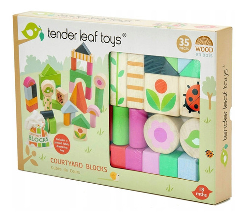 Juego Bloques De Patio Tender Leaf Toy De Madera Febo