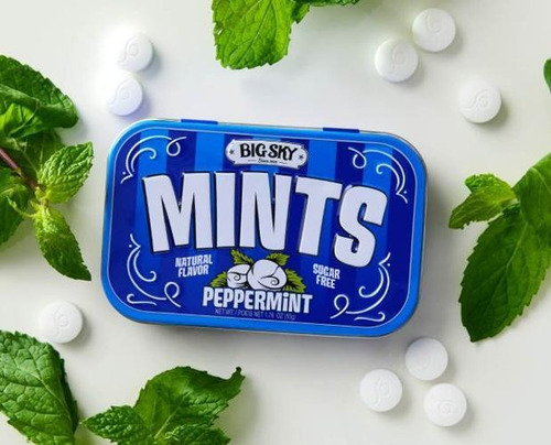 Pastilhas Balas Mints Peppermint Big Sky Lata 50g