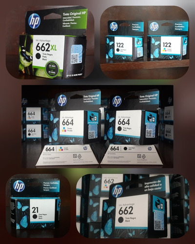 Cartuchos Hp Originales 664 662 122 60 21 22 901 61 74 75
