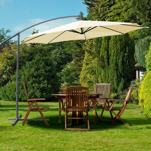 Imagen 4 de 4 de Sombrilla Gazebo Banana Para Jardín Patio Grande De Caño
