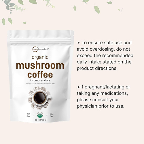 Mushroom Coffee Organic Viral Tiktok Micro Ingredients 793g