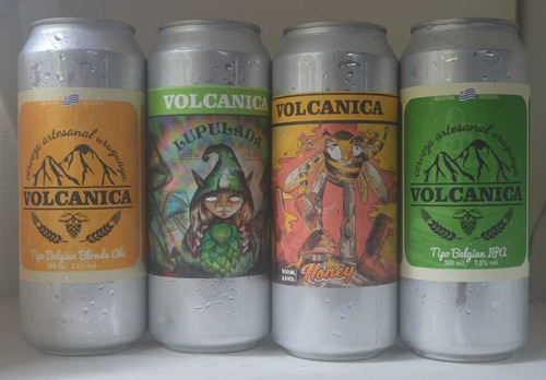 Cerveza Volcanica Lata Packs 4 Unidades
