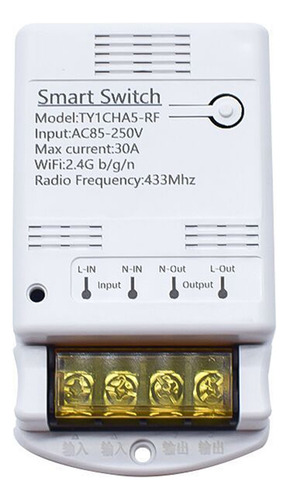 Módulo De Relé Tuya Wifi 30a, 85-250 V, Diy, 433 Mhz, Rf Con