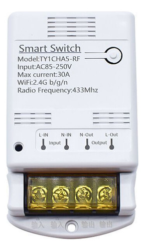 Módulo De Relé Tuya Wifi 30a, 85-250 V, Diy, 433 Mhz, Rf Con