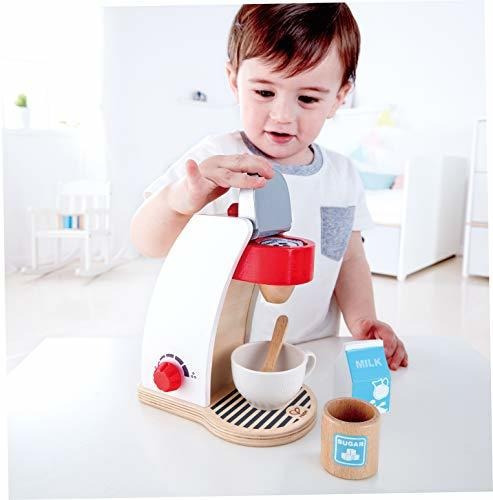 Cafetera De Madera De Juguete Multicolor Para Niños