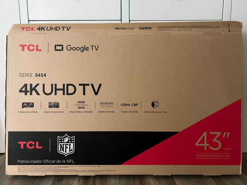 Pantalla Smart Tcl 4k Uhd Tv 43 Googletv Con Control De Voz (Usado)