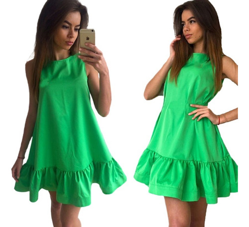 Vestido Europeo Y Americano Sin Mangas De Verano For Mujer