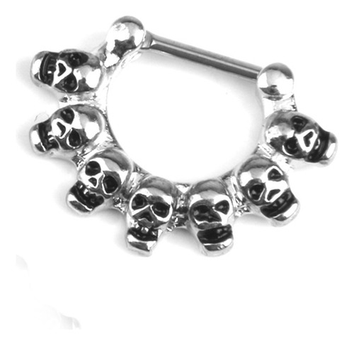 Piercing De Anillo De Nariz Con De Septo De Calavera De