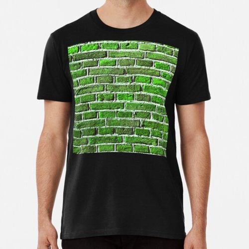 Remera Green Wall Bricks Holes Cracks  Algodon Premium