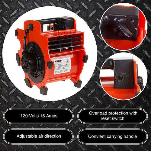 Imagen 4 de 6 de Robusto Portátil Ajustable Ventilador Industrial Blower- 3 V