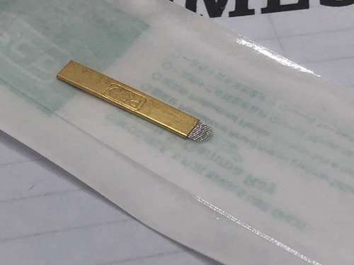 Agulha De Microblading Descartável Pcd U X 10  Agulhas - Dourado