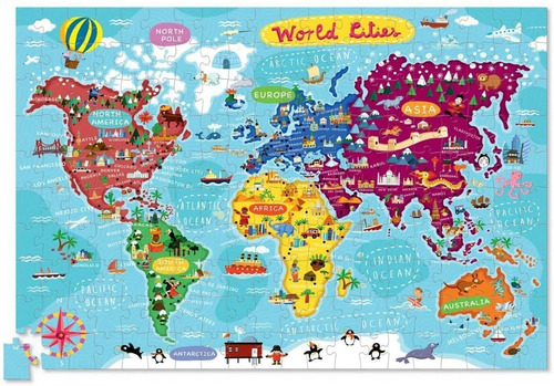 Puzzle Rompecabezas 200 Piezas + Poster Ciudades Del Mundo