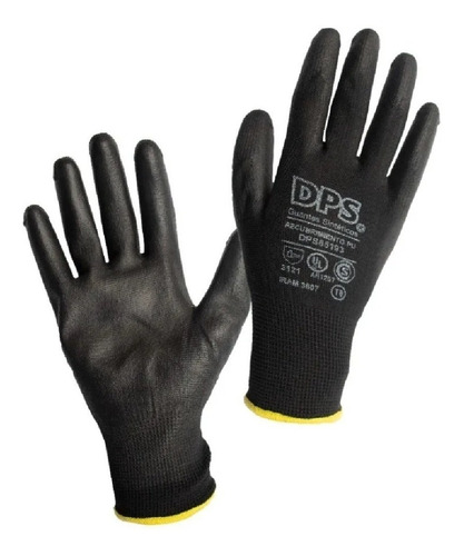 12 Pares De Guantes Tejidos Sin Costura Recubiertos Pu Dps