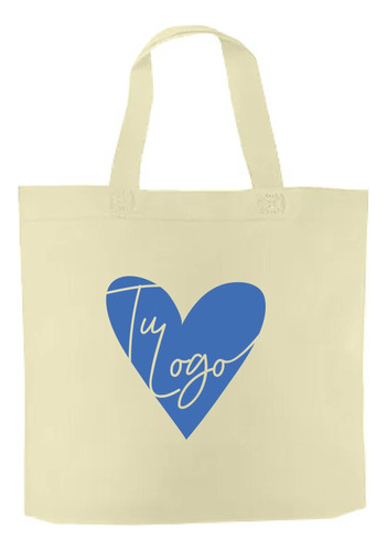 50 Eco Bolsa Con Logo Ambas Caras 30x30x10 M/tira