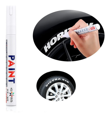 Caneta Toyo Branca Para Pintar Pneu Carro Moto