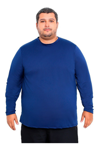 Kit 4 Camisa Plus Size  Longa Camiseta Dry Fit Masculina