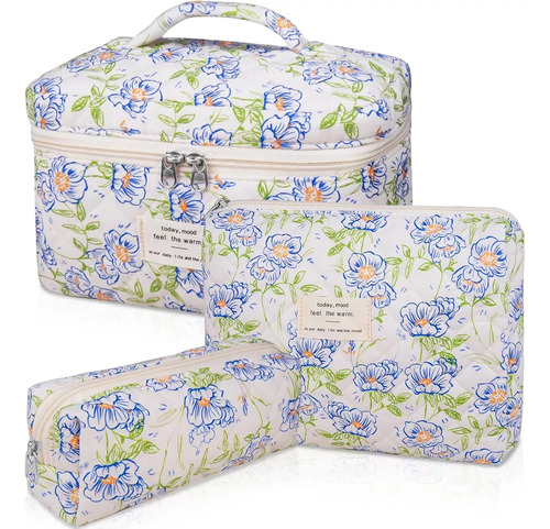 Cosmetiqueras De Maquillaje Bolsa Neceser Kit 3 Pzs Estuches
