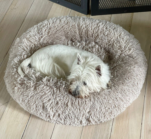 Imagen 4 de 10 de Puff Cama Antiestrés Sil Perros/gato Peludo Y Mullido