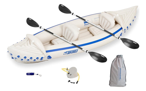 Se330 Two Person Inflatable Sport Kayak Boat With Seats, Pad