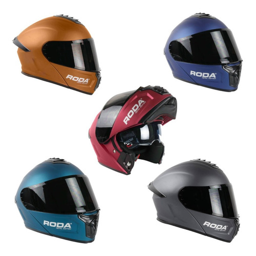 Imagen 8 de 10 de Casco Abatible Roda Moto Pilot Gafas Dot + Mica Regalo