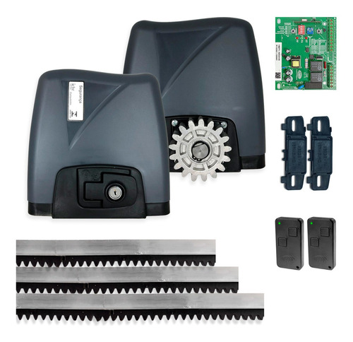 Kit Motor De Portão Eletrônico Deslizante Dz Nano Rossi 220v Frequência 60 Hz Tamanho da engrenagem Z17