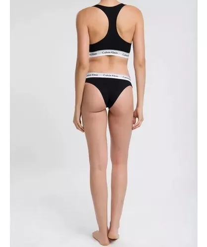 Top Feminino Nadador Básico Elástico com Logo Underwear Calvin Klein -  Calvin Klein