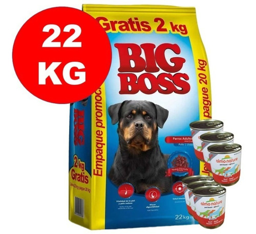 Imagen 1 de 2 de Big Boss Adulto 20 + 2kg + 6 Latas De Pate