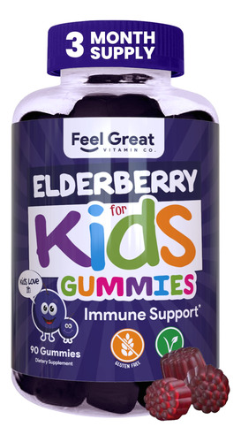 Elderberry Gummies Para Nios De Feel Great Vitamin Co. | Del