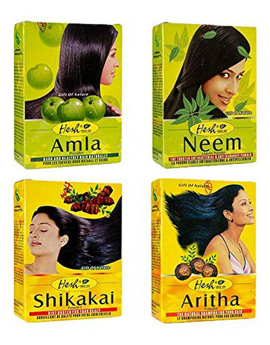 Maquillaje En Polvo - Hesh Herbal Amla Powder 100g, Neem Pow