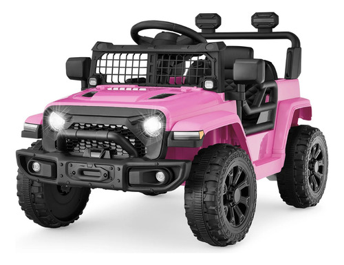 Jeep Carro Montable 6v Control Remoto Luz Sonido Rosa 3-5año