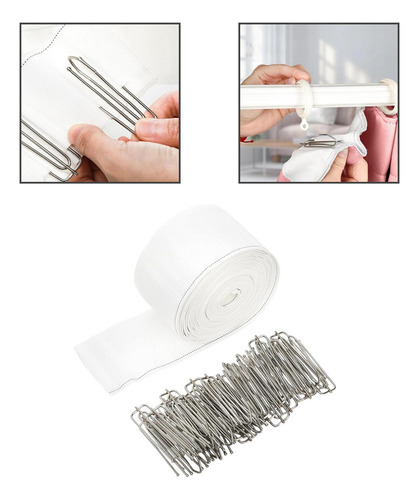Y 10.9 Yard Curtain Tieback Tape With 30 Hooks