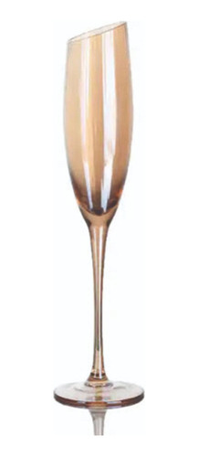 Copa De Champagne  Exclusiva Cristal 160ml Color Ámbar