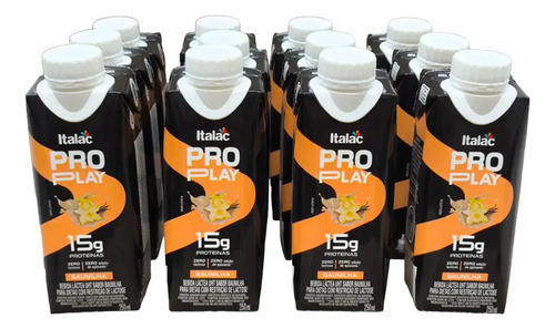 BEBIDA WHEY BAUNILHA ZERO LACTOSE ITALAC 250ML - 12UNID