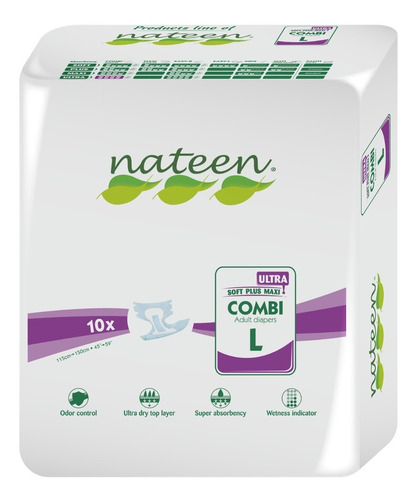 Pañal Nateen Combi Super Ultra (premium ) Adulto Talla L