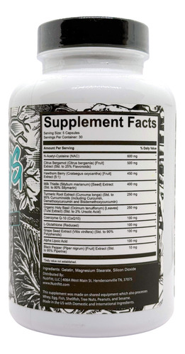 Regenesis Nac Cúrcuma Cardo Mariano 150 Capsulas Nutrifitt