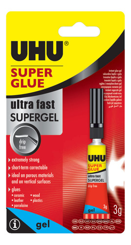 Adhesivo Instantaneo Super Glue Gel Uhu 3ml
