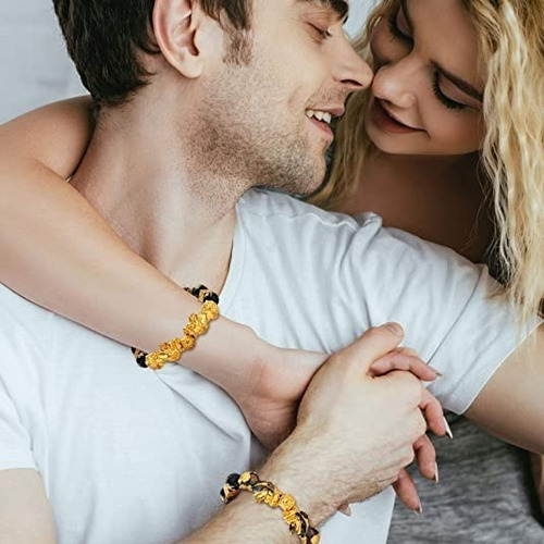 Pulsera Feng Shui Pi Xiu Suerte Riqueza Natural Ágata, 2 Uni