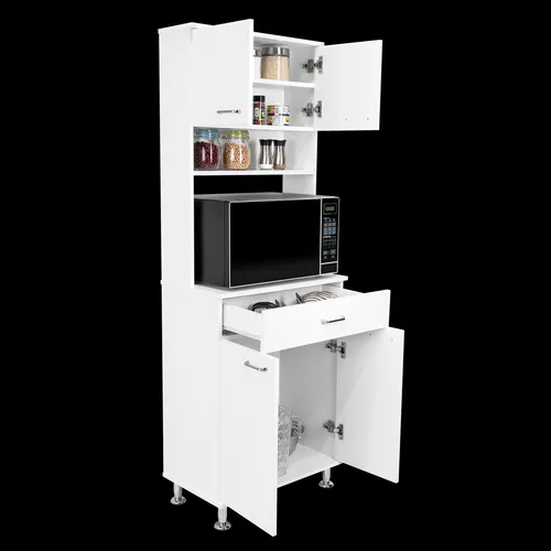 comprar Mueble Microondas 4 Puertas 1 Cajon Fm-012b Blanco