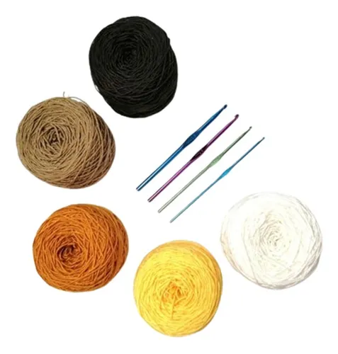 Kit De Crochet 4 Agujas, 5 Hilos Macramé Colores Wayú