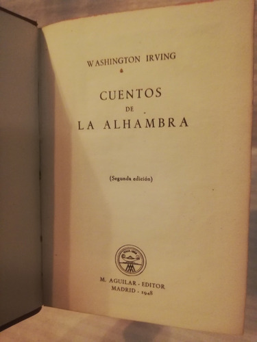Cuentos De La Alhambra, W Irving,minilibro Crisol, Aguilar